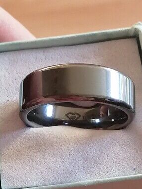 Tungsten Unisex Wide Ring Size 10